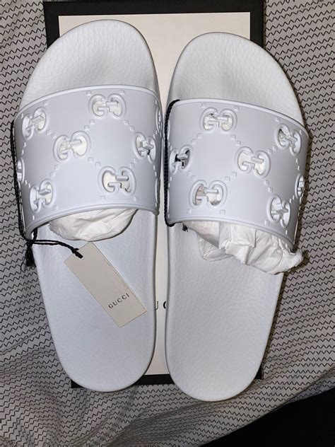 gucci slides white women's|Gucci slides women's nordstrom.